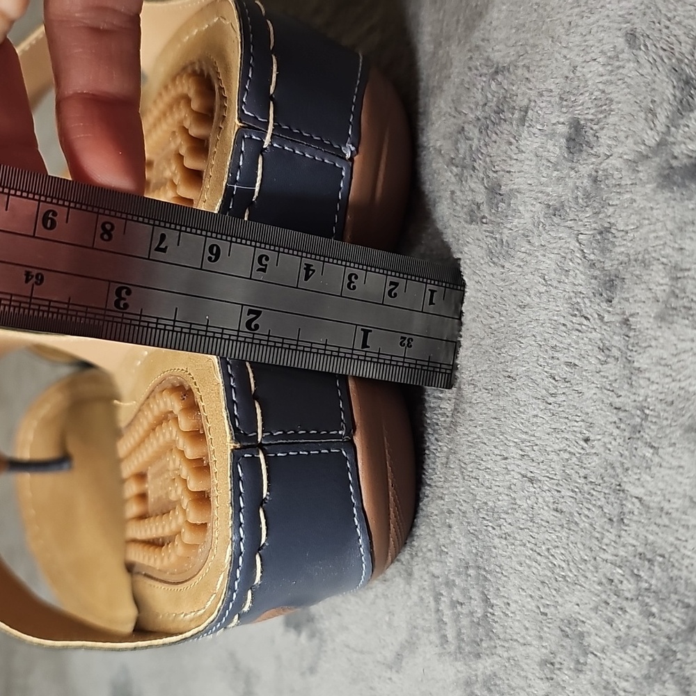 Ecetana lightweight blue and Tan Sandals Size 42 - Picture 4 of 6